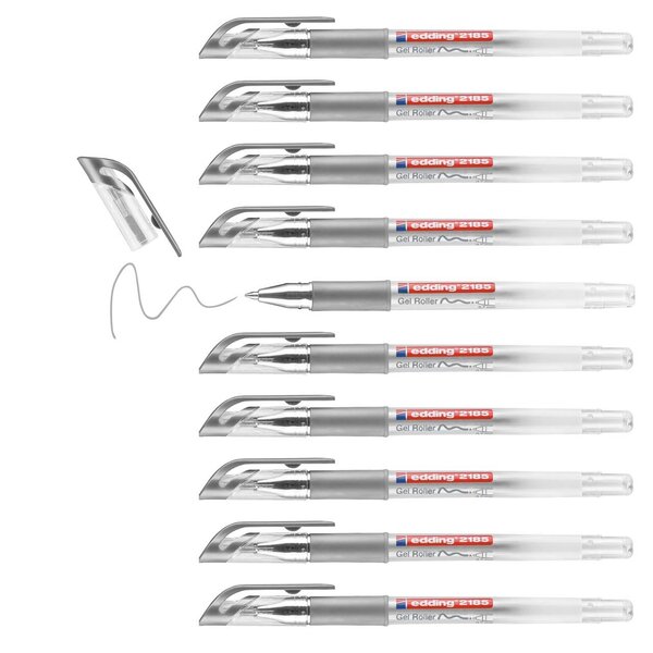 Roller à encre gel 2185 argent 0 7 mm x 10 EDDING