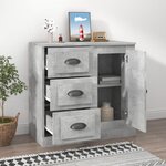 vidaXL Buffet gris béton 70x35 5x67 5 cm bois d'ingénierie