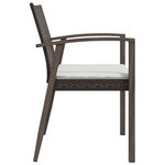 vidaXL Chaises de jardin coussins lot de 4 marron 56 5x57x83 cm rotin