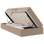 vidaXL Lit avec rangement et matelas 2 Pièces Cappuccino Cuir