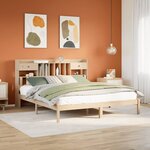 vidaXL Lit bibliothèque sans matelas 180x200 cm bois massif de pin