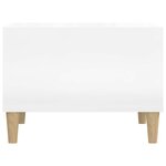 vidaXL Table basse Blanc brillant 60x50x36 5 cm Bois d'ingénierie