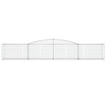 vidaXL Paniers à gabions arqués 8 Pièces 400x50x60/80 cm Fer galvanisé