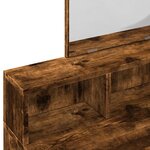 vidaXL Coiffeuse avec miroir chêne fumé 80x41x144 5 cm