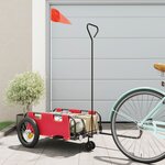 vidaXL Remorque de vélo rouge tissu oxford et fer