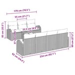 vidaXL Ensemble de canapé de jardin 8 pièces avec coussins beige en rattan polyéthylène