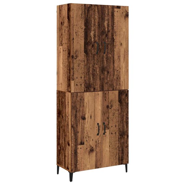 vidaXL Haut Armoire 2 Pièces Bois ancien Bois d'ingénierie