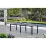 Table de Jardin coloris graphite - finition bois - ALLIBERT BY KETER modulable - 8 - 10 personnes - JULIE