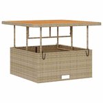 vidaXL Ensemble de salle à manger pour jardin 3 Pièces Beige Poly rotin