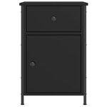 vidaXL Table de chevet noir 40x42x60 cm bois d’ingénierie