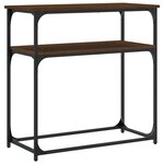 vidaXL Table console chêne marron 75x35 5x75 cm bois d'ingénierie