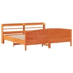 vidaXL Cadre de lit sans matelas cire marron 180x200cm bois pin massif