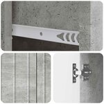 vidaXL Buffet Gris béton 66 x 34 5 x 91 5 cm Bois d'ingénierie