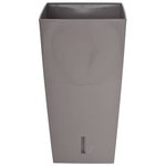 RIVIERA Pot de fleurs carré Eva New en plastique - 37 x 37 x H 68,5 cm - 69 L - Taupe