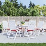 vidaXL Coussins de chaise de jardin lot de 6 rouge bordeaux 40x40x4 cm