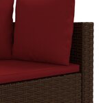 vidaXL Salon de jardin 10 Pièces avec coussins marron résine tressée