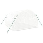 vidaXL Serre avec cadre en acier Blanc 12 m² 4x3x2 m
