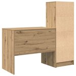 vidaXL Bureau avec rangement 2 Pièces chêne artisanal Bois d'ingénierie
