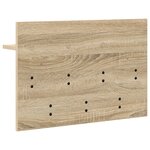 vidaXL Porte-manteau mural avec étagère Montage mural avec stockage Chêne sonoma 60 x 40 x 12 cm