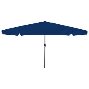 vidaXL Parasol de jardin Bleu et Noir 395 x 395 x 245 cm