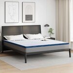 vidaXL Coussins de Matelas Blanc et bleu 180 x 200 cm