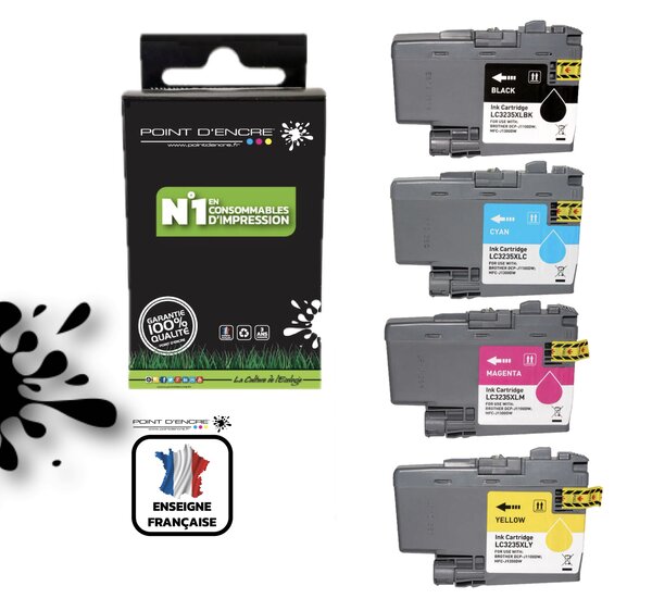 LC3235XL/LC3233 - Pack de 4 Cartouches D'encre Noir/Cyan/Magenta/ Jaune - Grande capacité