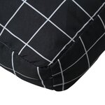 vidaXL Coussins de palette lot de 2 motif à carreaux noir tissu Oxford