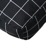 vidaXL Coussins de palette 2 Pièces motif à carreaux noir tissu Oxford