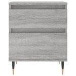 vidaXL Tables de chevet 2 Pièces sonoma gris 40x35x50 cm bois ingénierie