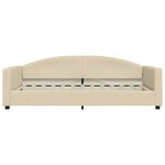vidaXL Lit de jour avec matelas crème 100x200 cm tissu