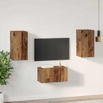 vidaXL Ensemble meuble TV 3 Pièces Bois ancien 60 x 30 x 30 cm