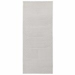 vidaXL Tapis de surface HUARTE Crème 150 x 80 cm Polyester