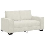 vidaXL Canapé à 2 places Crème 120 cm Velours