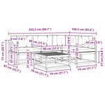 vidaXL Ensemble de canapés d'extérieur 5 pc Blanc et gris clair