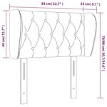 vidaXL Tête de lit avec oreilles Rose 83x23x78/88 cm Velours