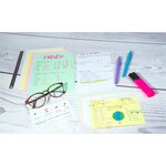 Etui de 100 fiches Bristol A6 105x148 mm Unie Blanc EXACOMPTA