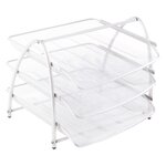 Set de 3 corbeilles à courrier Meshtray, en métal Mesh blanc