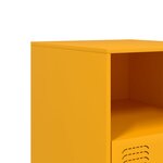 vidaXL Tables de chevet 2 Pièces jaune moutarde 34 5x39x44 cm acier