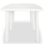 vidaXL Table de jardin Blanc 210 x 96 x 72 cm Plastique