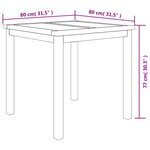 vidaXL Ensemble à manger de jardin 5Pièces Bois de teck massif