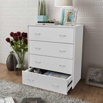 vidaXL Buffet avec 4 tiroirs 60x30 5x71 cm Blanc