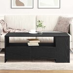vidaXL Table basse Chêne noir 102 x 55 x 43.5 cm Bois d'ingénierie