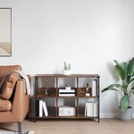 vidaXL Étagère Chêne fumé 102 x 32 x 72 5 cm Bois d'ingénierie