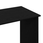 vidaXL Bureau Noir 80x40x75 cm Aggloméré