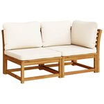vidaXL Salon de jardin avec coussins 8 Pièces bois massif d'acacia