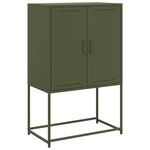 vidaXL Buffet haut vert olive 68 5x38 5x107 cm acier