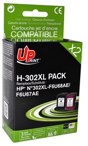 Pack UPrint compatible HP 302 XL noir et couleur