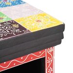 vidaXL Commode Multicolore 30 x 30 x 90 cm Bois de manguier massif