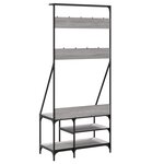 vidaXL Porte-vêtements et rangement des chaussures sonoma gris