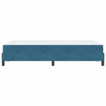 vidaXL Lit à ressorts avec matelas Bleu foncé 120 x 190 cm tissu